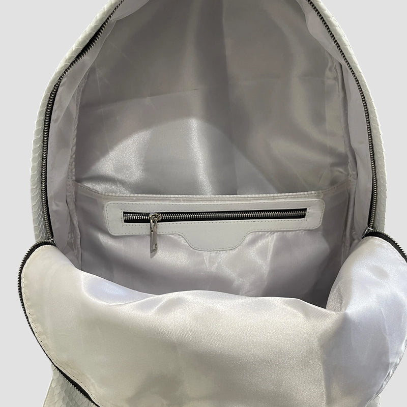 Python leather backpack