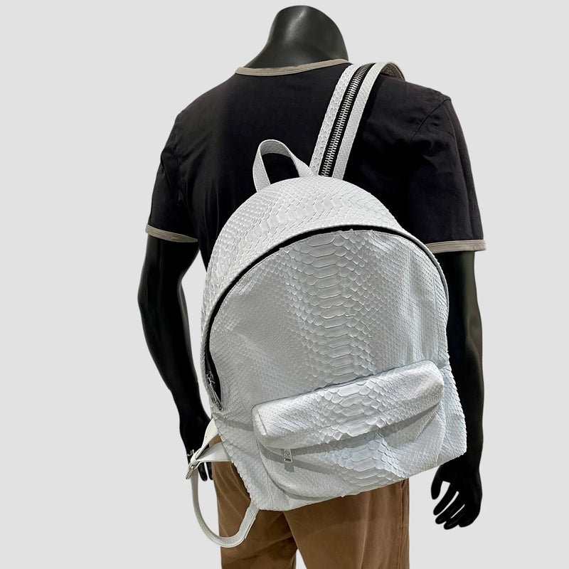 Python leather backpack