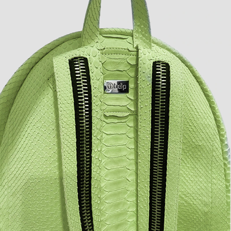 Python leather backpack