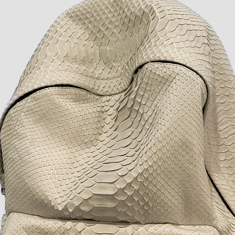 Python leather backpack