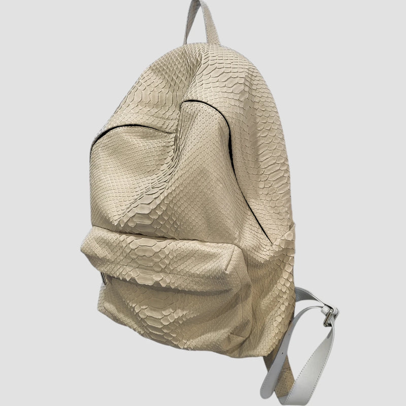 Python leather backpack