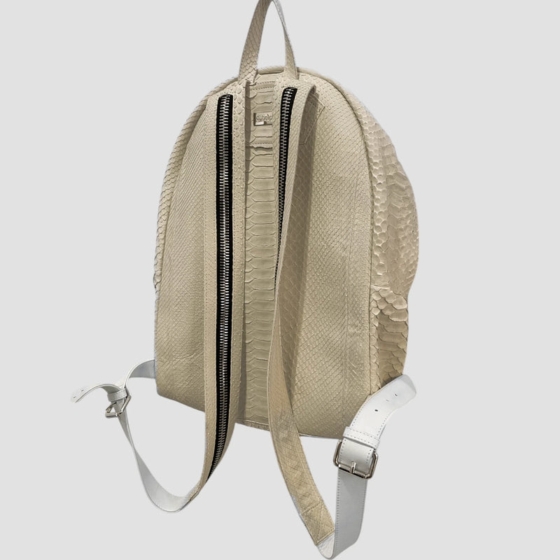 Python leather backpack