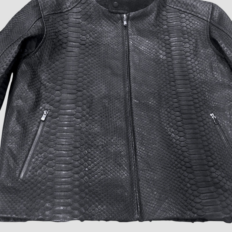 Python leather jacket