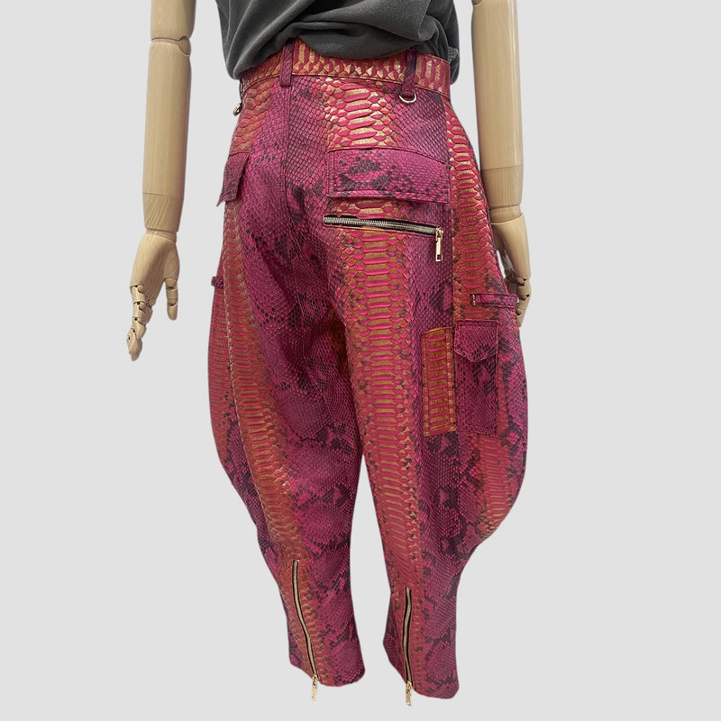 Python leather pants