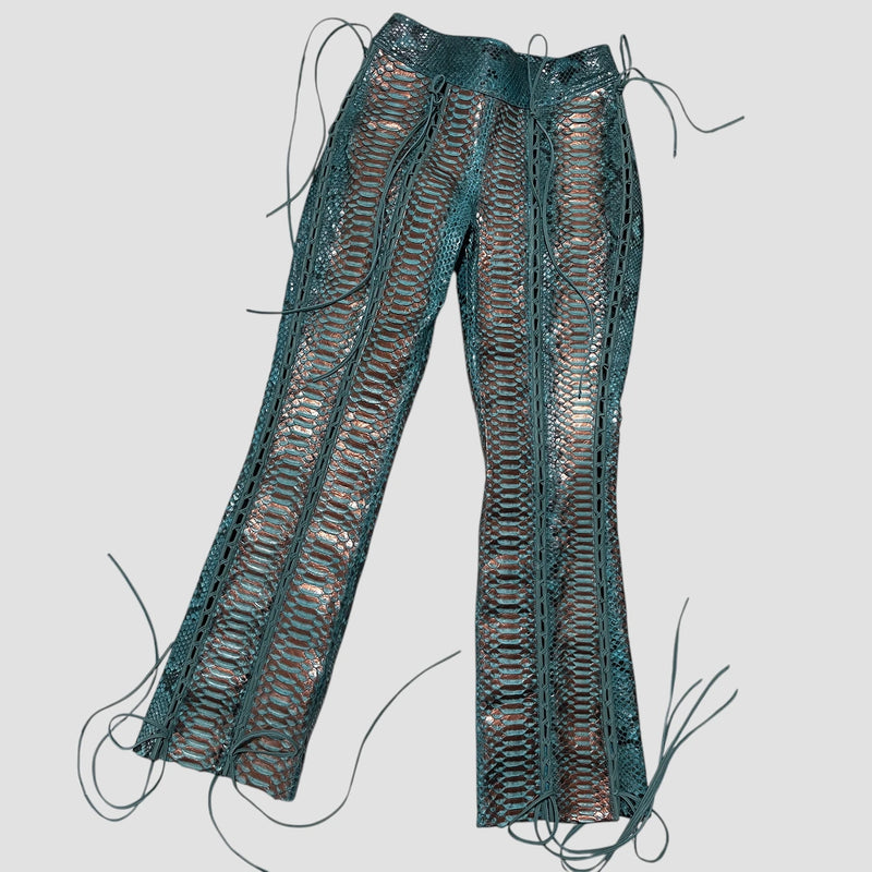 Python leather pants