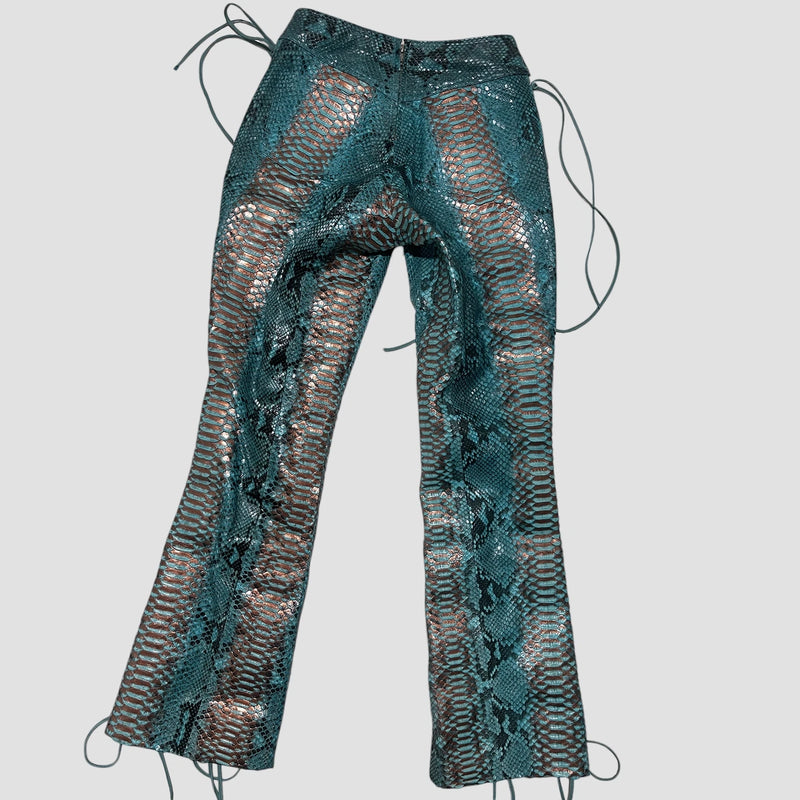 Python leather pants