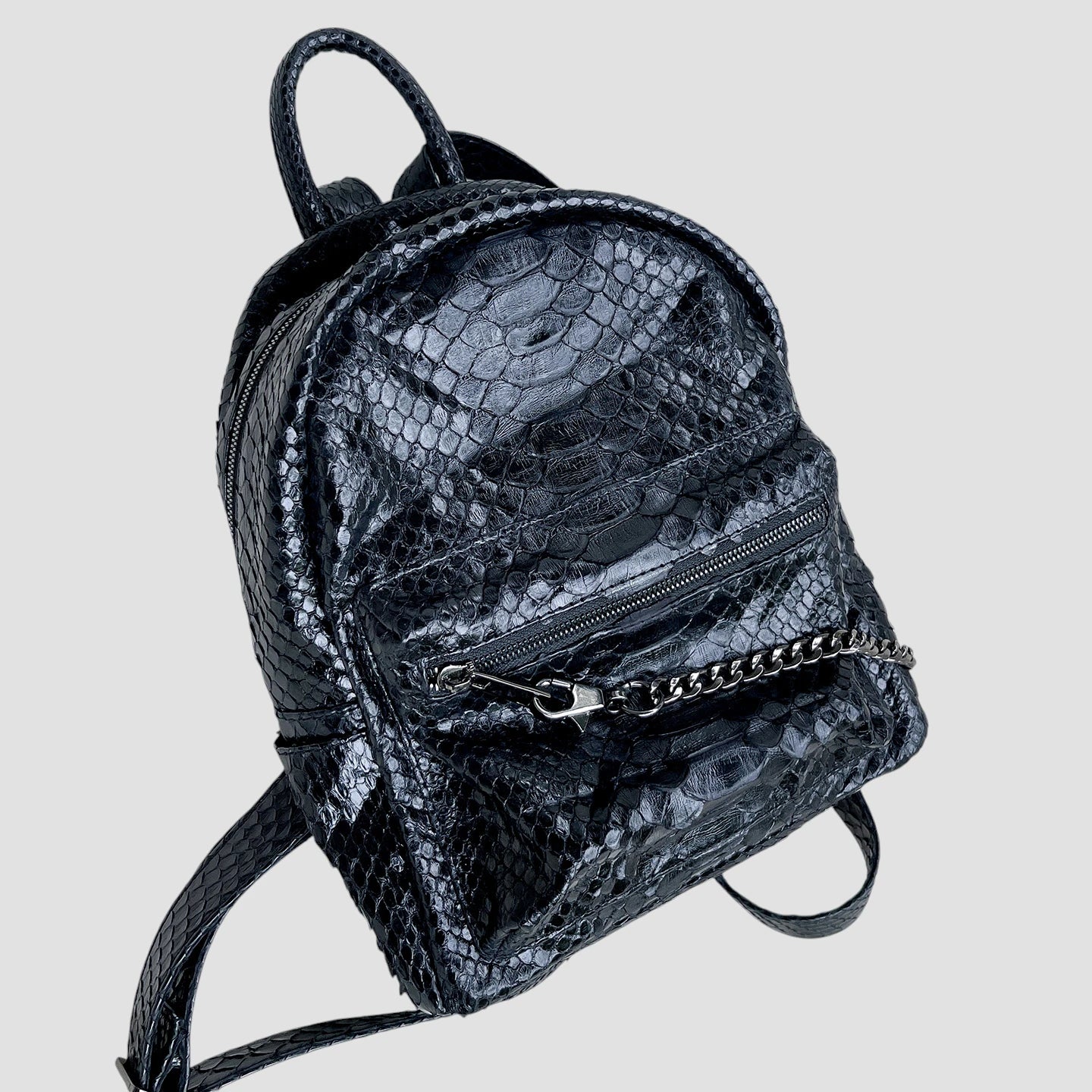 Python leather backpack