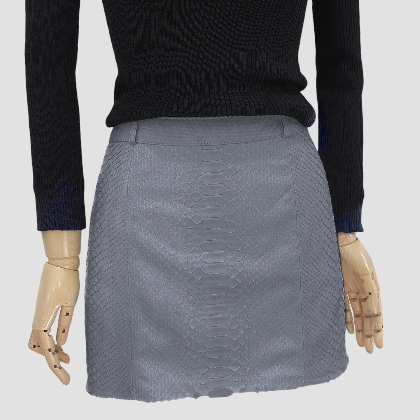 Python leather skirt