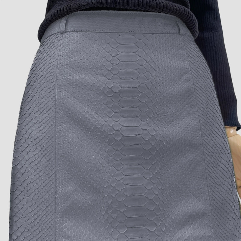 Python leather skirt