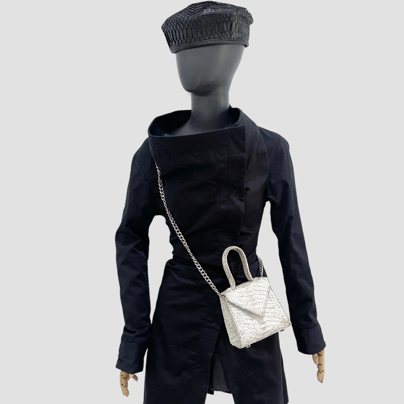 Python leather bag