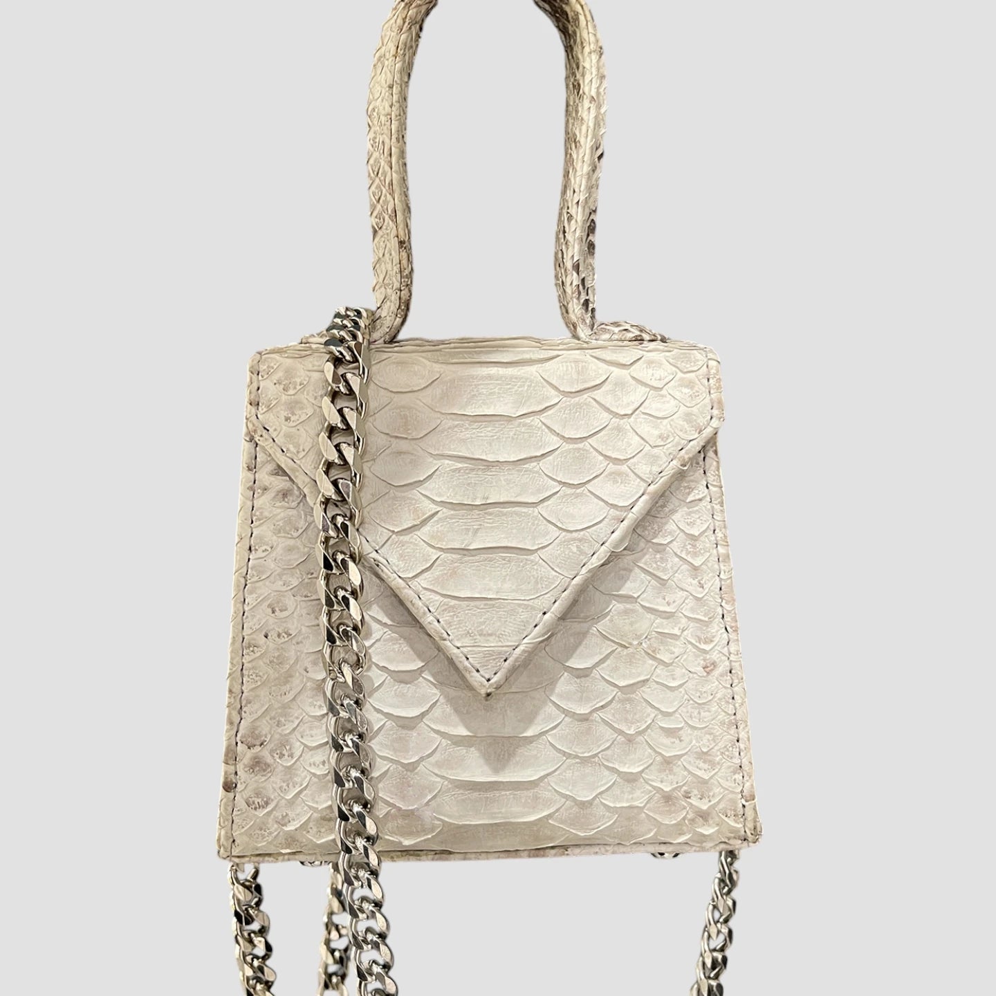 Python leather bag