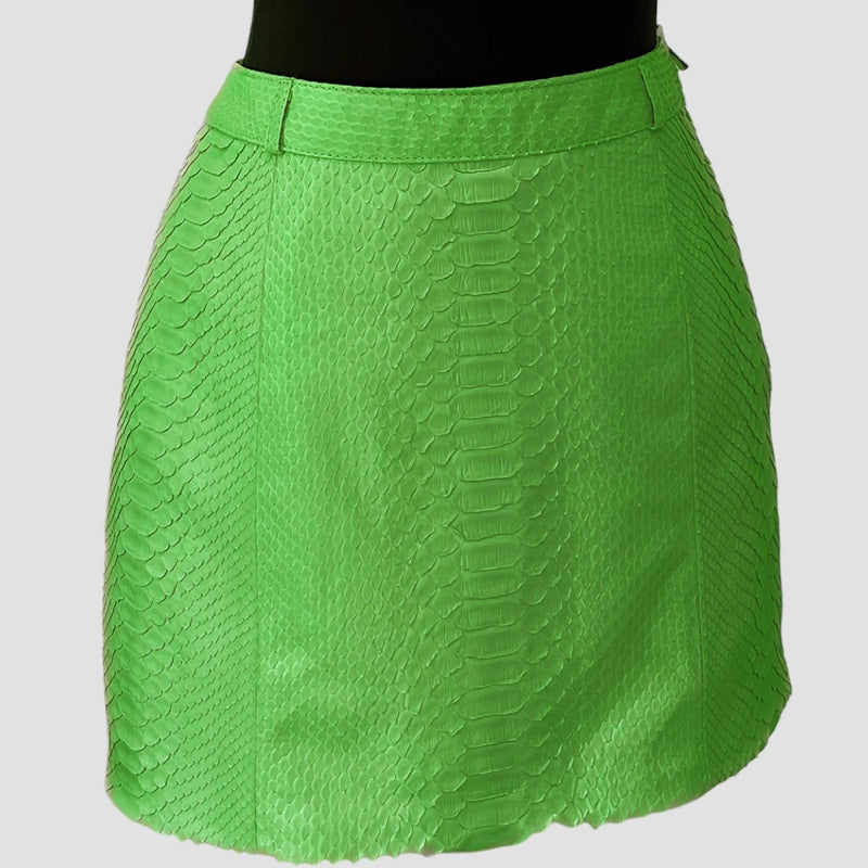 Python leather skirt