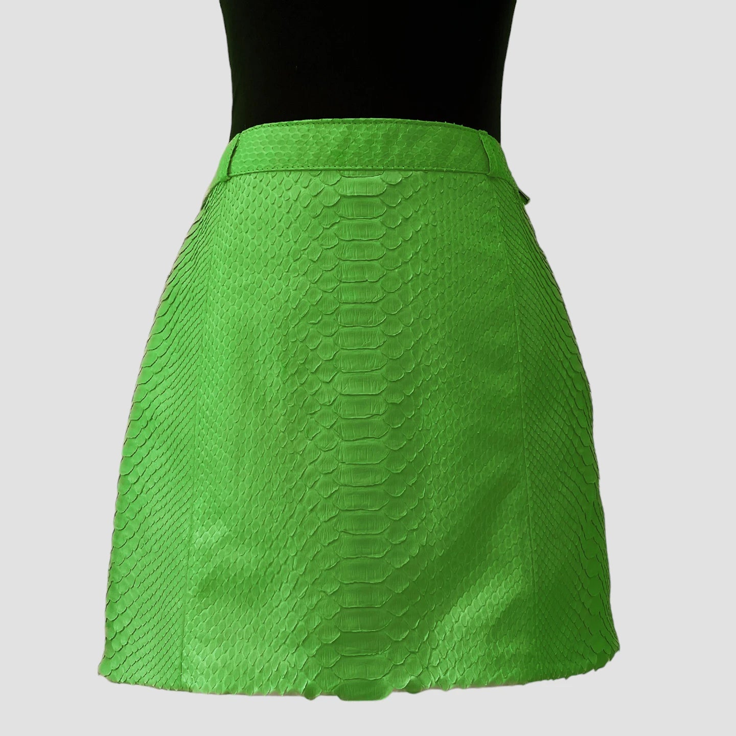 Python leather skirt