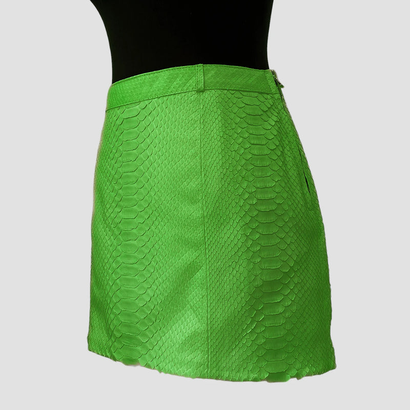 Python leather skirt