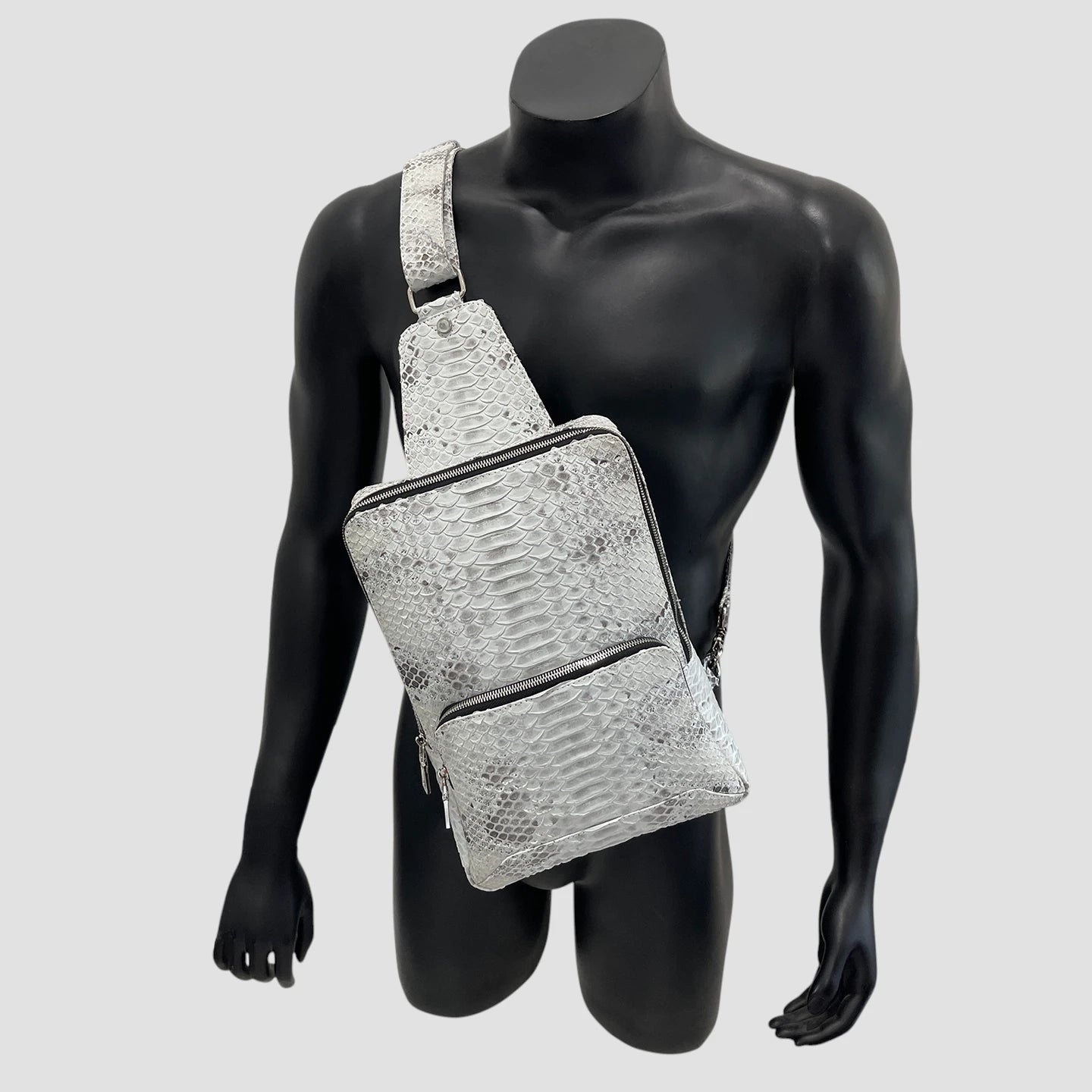 Python leather backpack
