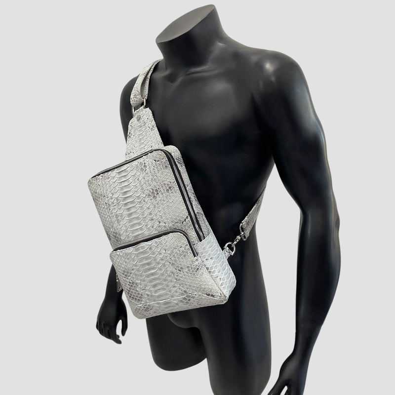 Python leather backpack