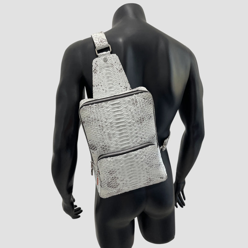Python leather backpack