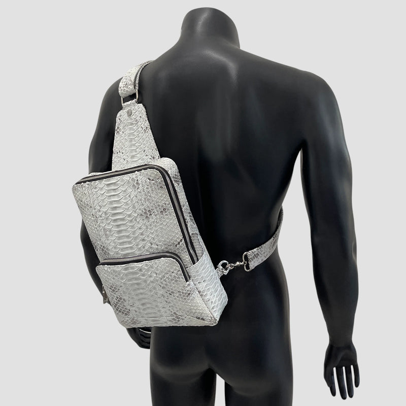 Python leather backpack