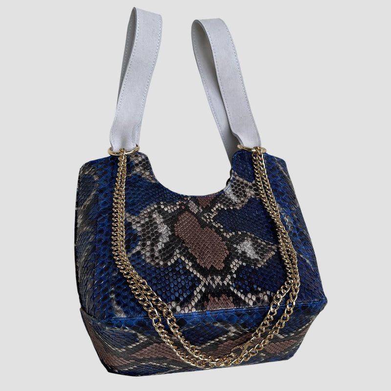 Python leather bag