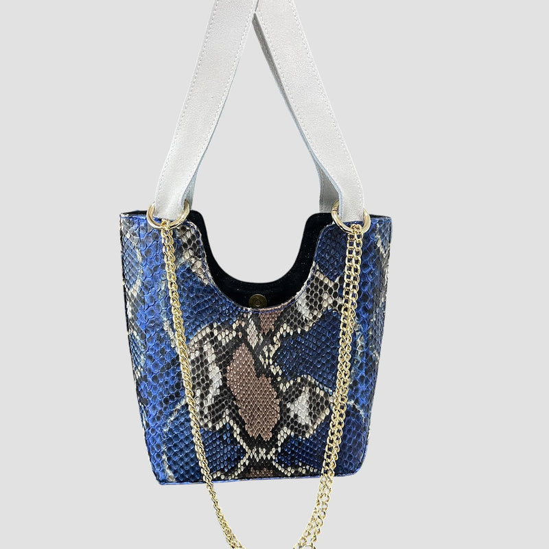 Python leather bag