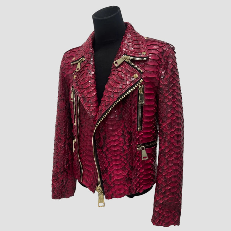 King python leather jacket
