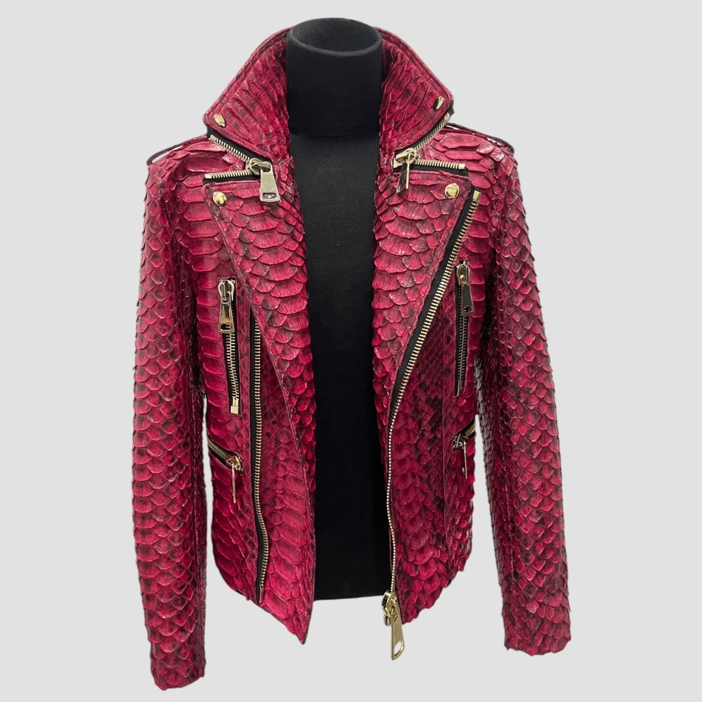 King python leather jacket