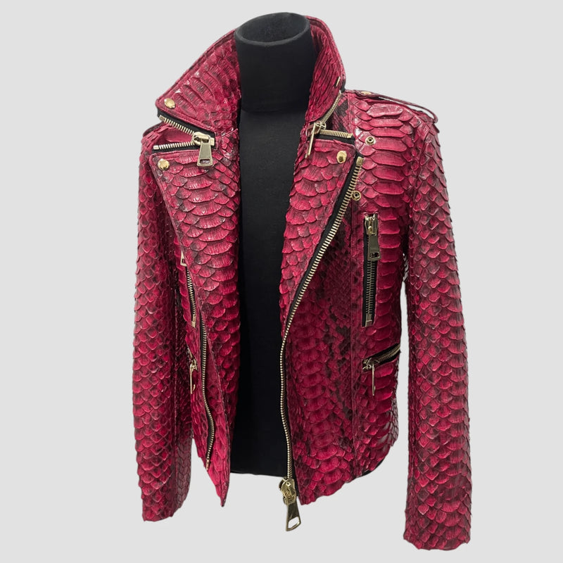 King python leather jacket