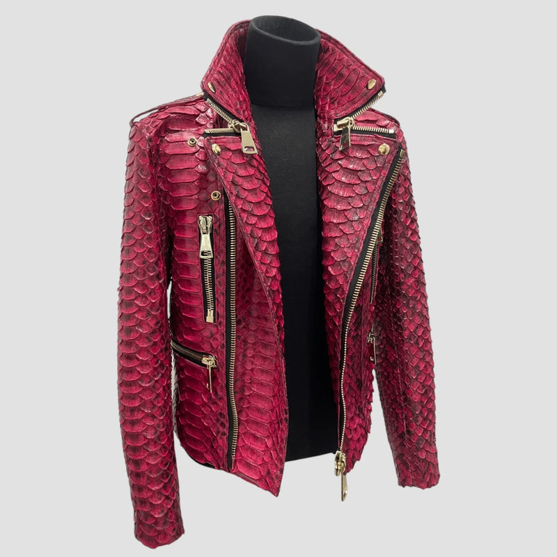 King python leather jacket
