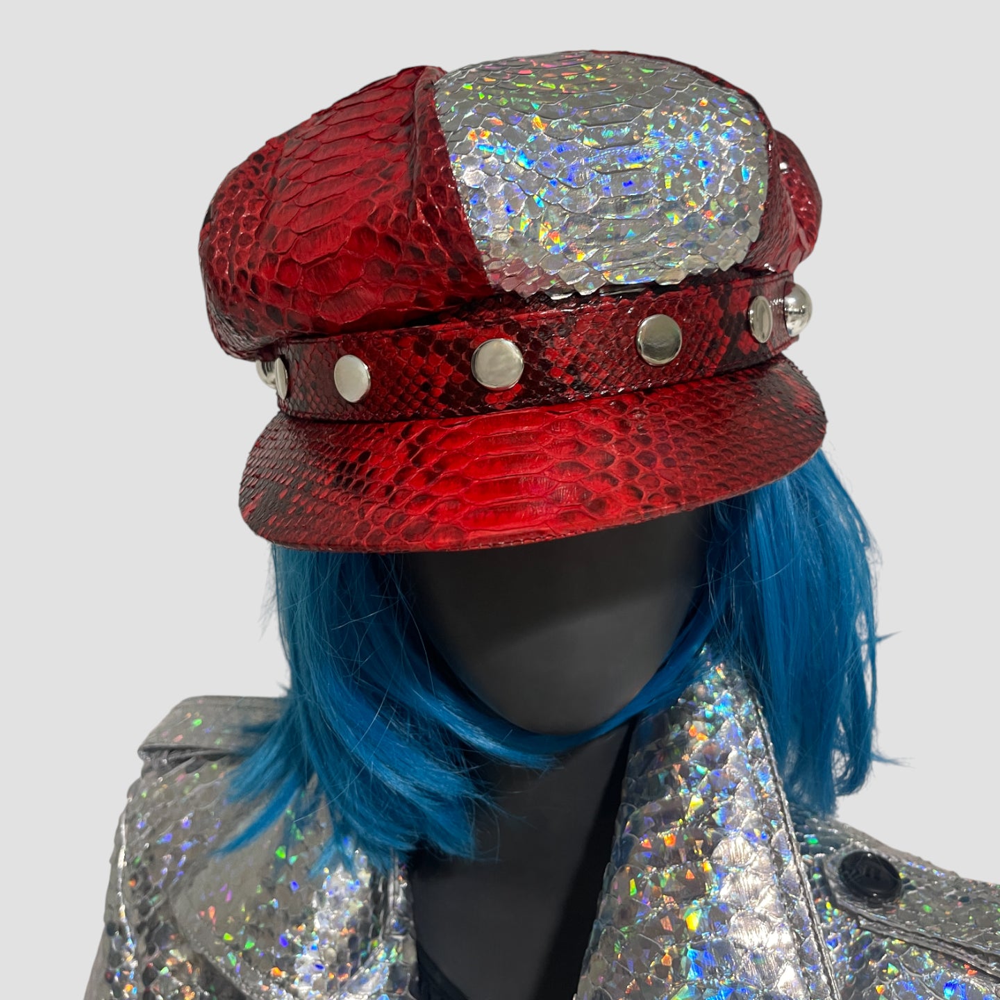 Python leather hat