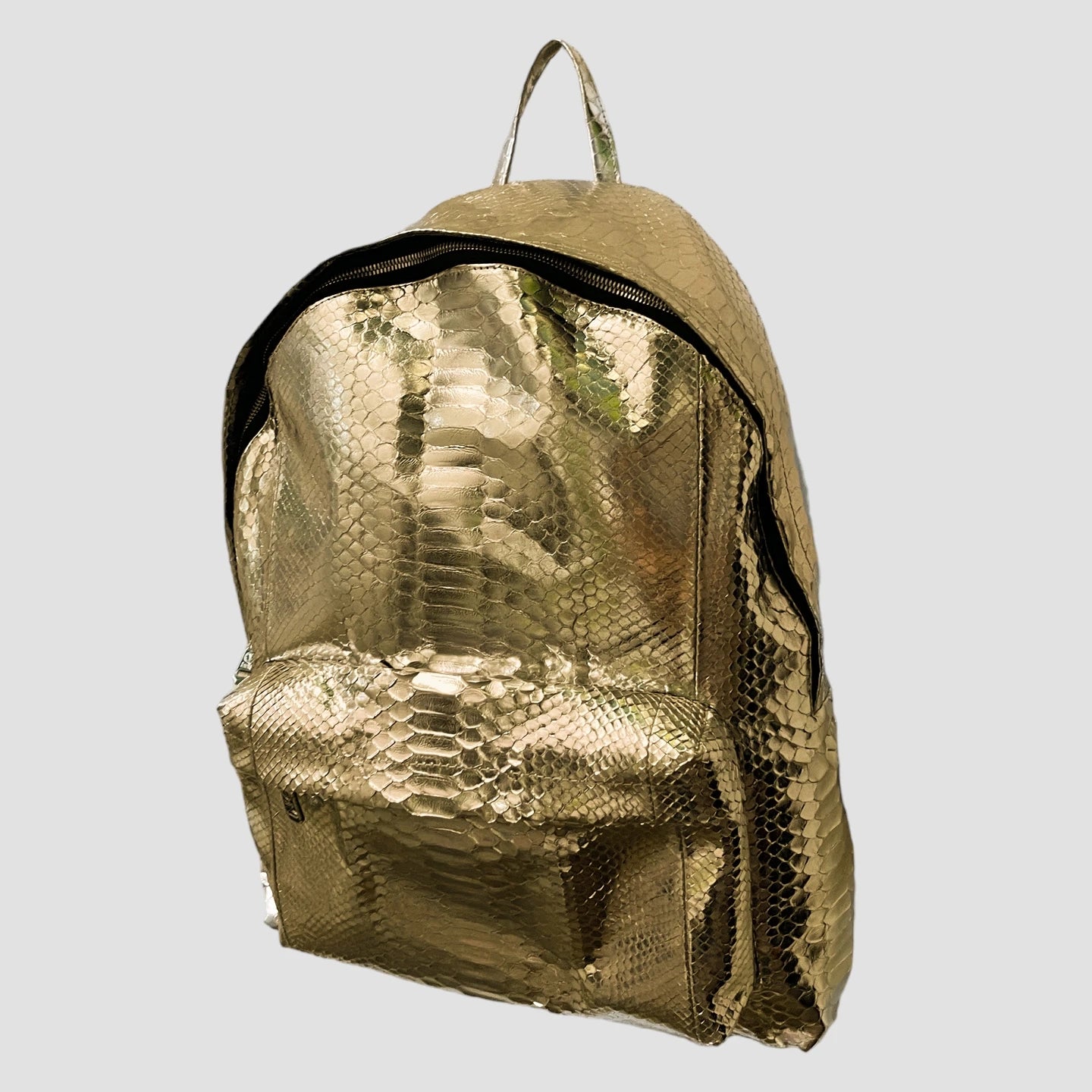 Python leather backpack