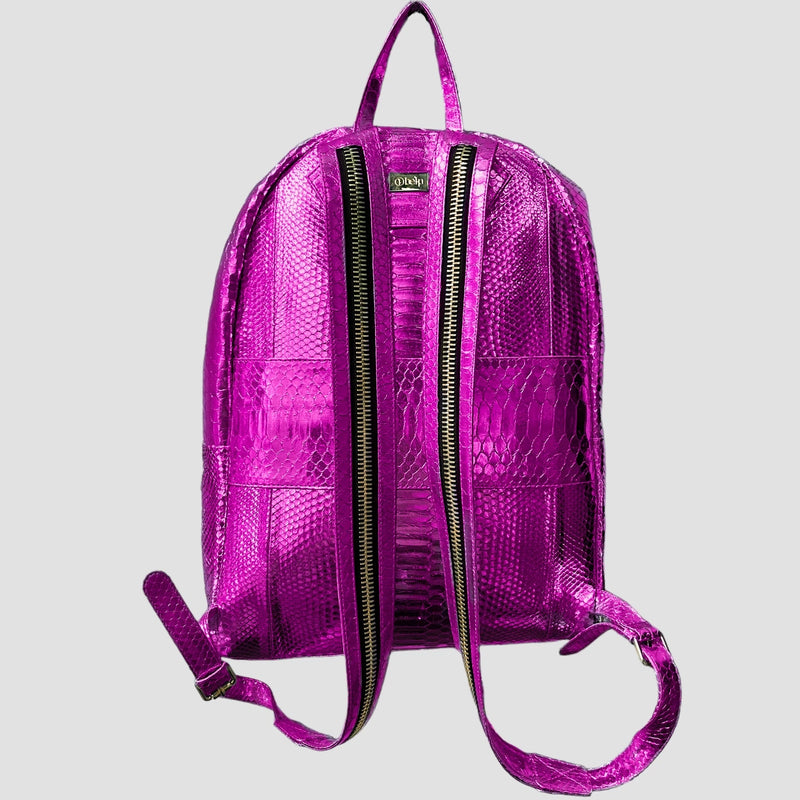 Python leather backpack