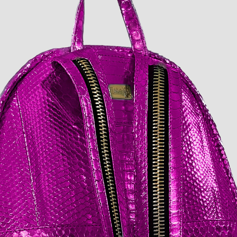 Python leather backpack