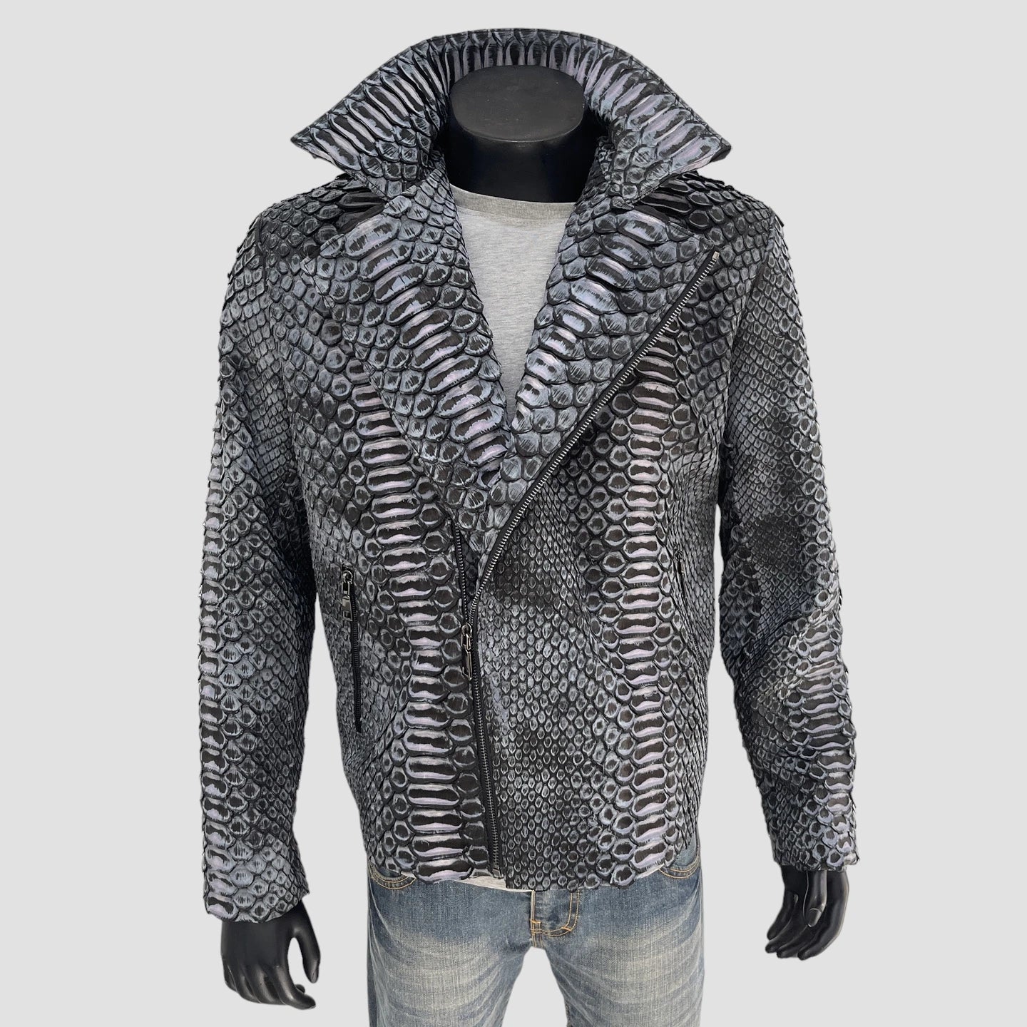 King python leather jacket antique