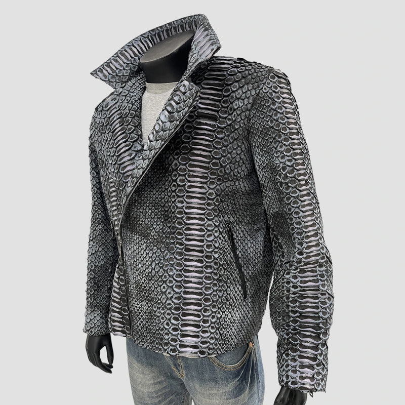 King python leather jacket antique