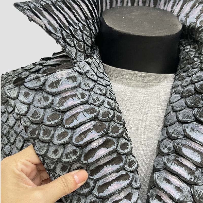 King python leather jacket antique