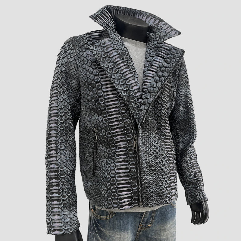 King python leather jacket antique