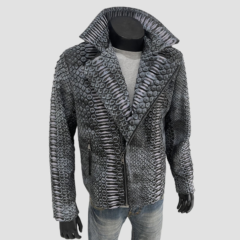 King python leather jacket antique
