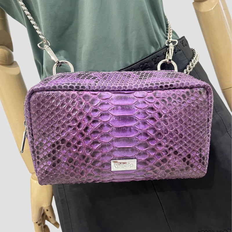 Python leather bag
