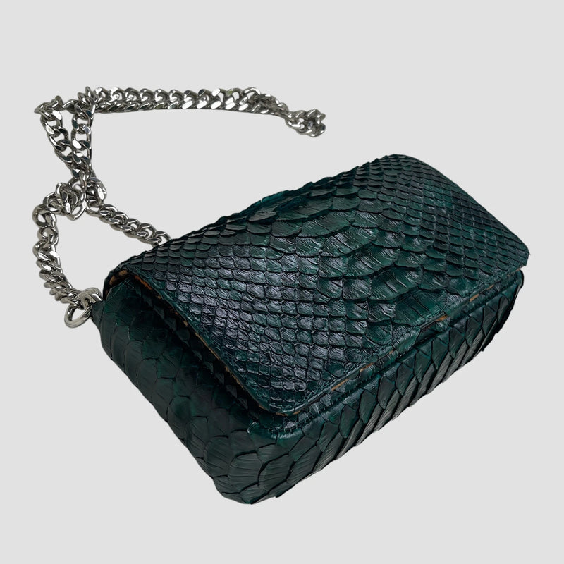 King python leather bag