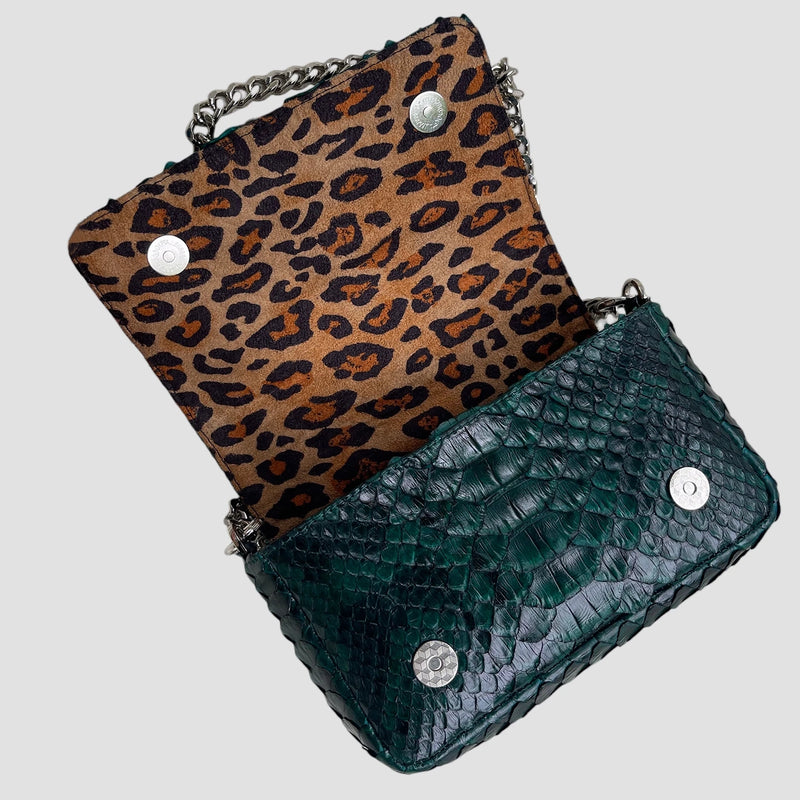 King python leather bag