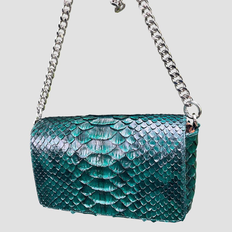 King python leather bag