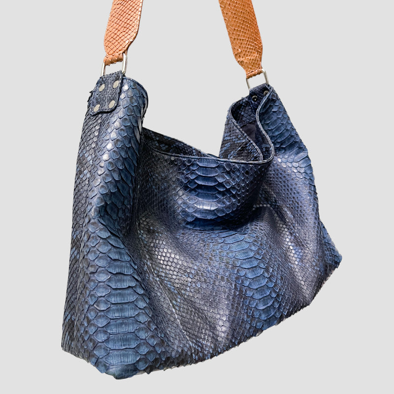 Python leather bag