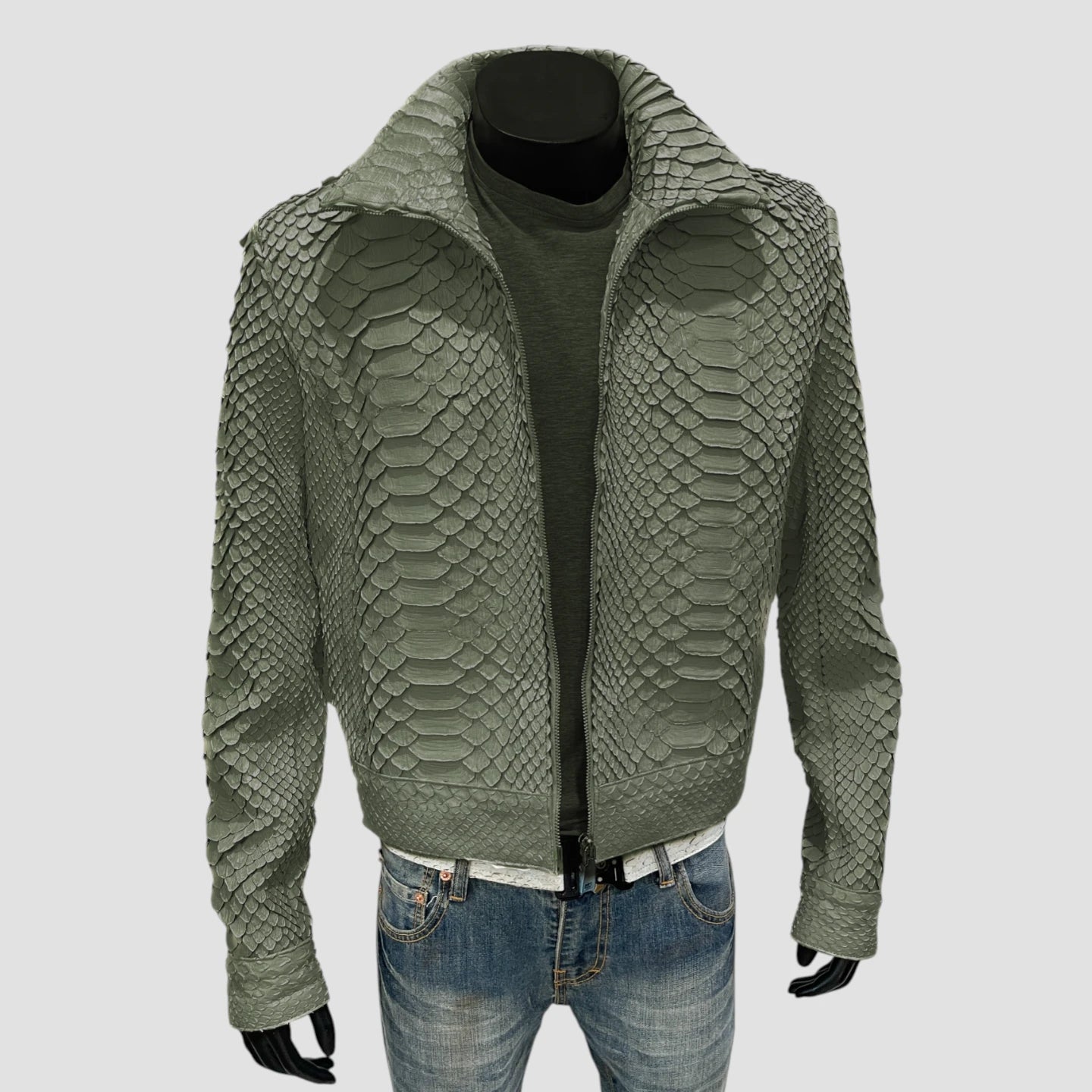 King python leather jacket