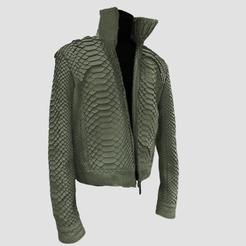 King python leather jacket