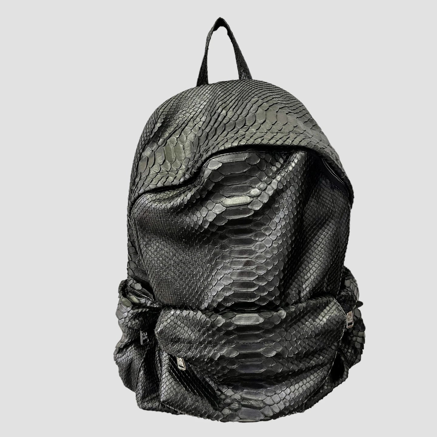 Python leather backpack