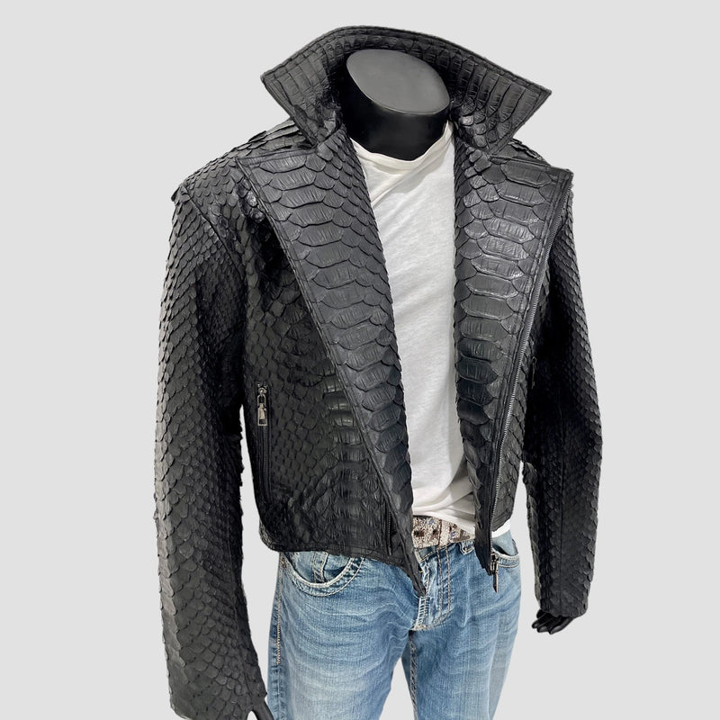 King python leather jacket