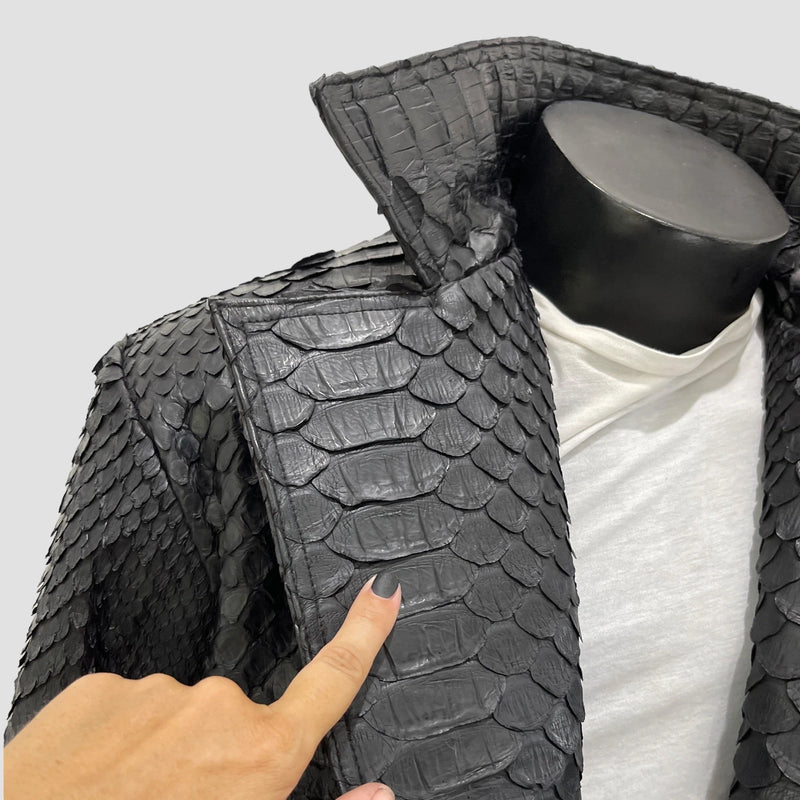King python leather jacket