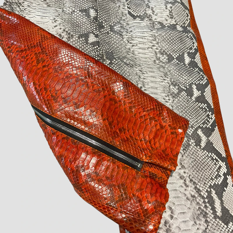 Python leather pants