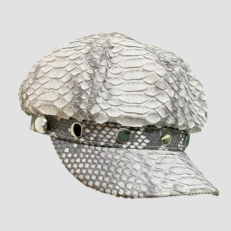 Python leather hat