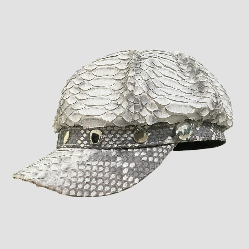 Python leather hat